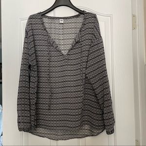 Women’s long-sleeve sheer blouse